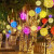工创优品 藤球LED彩灯装饰灯挂树圆球灯发光户外防雨树灯景观灯大圆球灯串节日氛围灯 粉色30厘米高亮款