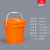 水杉20L橘色正方形塑料桶SS化工桶塑料油桶耐酸碱实验室用桶20kg