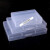 名片盒收纳盒透明PP塑料盒首饰储物分格有盖子色插片钥匙盒 ES24#空格盒