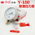 红旗 仪表普通压力表Y-100水压1.6MPa气压真空负压表油压 单位：个 0-0.6MPA