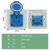 定制86型防水面板插座五孔10A暗装无底盒带盖浴室厨房220V插座 蓝色16A