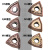 数控刀片 不锈钢专用WNMG080404/08-MA机夹车刀刀粒 外圆桃形刀头 花色 WNMG080408-MS