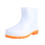 久匀 PVC低筒雨鞋牛筋底低帮雨靴工作水鞋胶鞋 低筒白色 44