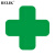 BELIK 警示四角定位贴绿色十字型 100个 3*1CM 桌面5S6S现场管理定位贴纸不干胶 WX-5