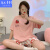 采云卡利（Caiyun Kali）睡衣女夏季纯棉2023年新款短袖短裤卡通可爱韩系可外穿家居服套装 QGL6647 M_[建议100斤以内]