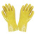 适用佳护浸胶耐油挂手套蓝大口耐用防油蓝帆布手套加厚电焊手套 黄色浸塑手套(10双) XL