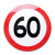 重安盛鼎 交通指示牌 道路限高限速牌安全设施警示牌圆形马路标志牌 限速60码
