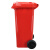 兰诗（LAUTEE）LJT2207 红色120L加厚户外桶 大号物业环卫垃圾桶