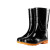 企桥   防滑耐磨雨靴   PVC耐磨鞋底加厚工业中筒高筒防护劳保雨靴  黑（中筒） 42