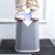 欧润哲 方形10L灰色压圈垃圾桶 大容量清洁桶无盖客厅厨房办公室垃圾篓直投方桶