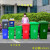 塑料户外垃圾桶公园可回收桶大容量挂车环卫桶物业小区公用室外带 50升加厚款绿色(带轮)