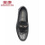 奥康（Aokang）男鞋 2022春季商务休闲皮鞋套脚舒适乐福鞋商场同款 黑色1221514004 38