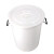海斯迪克 大号水桶 白色带盖280L(5个)塑料桶大容量圆形收纳桶酒店厨房工业环卫物业垃圾桶 HZL-93