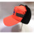 欧杜工作帽冬季反光棉帽物业保洁员清洁工护耳加厚帽子加厚保暖棉帽 桔红色灰条 可调节