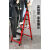 梯子家用折叠梯室内人字工程梯便携多功能小楼梯叉伸缩加厚扶梯凳 【质量特好】加厚红色三步梯【加强筋卡扣踏板+全踏板