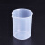 100ML塑料烧杯实验器材实验室500ML带刻度毫升测量1000量杯耐高温 25ML10个装不带手柄