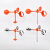 百骄 太阳能语音风力反光驱鸟器果园鱼塘农田赶鸟器 电镀圆碗绝缘直杆