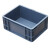 加厚EU箱汽配周转箱物流箱带盖工具收纳箱可叠加塑料零件盒长方形 EU64175灰色 外:600*400*175