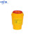 锐器盒废物利器盒一次性圆形方形 黄色针头小型垃圾桶 圆形1L