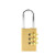 安先达密码锁  便携式黄铜挂锁 行李箱橱柜健身房密码锁 防水防锈安全锁具 黄色21mm三位密码