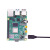3代B型电源线 Raspberry Pi 3B+/4B Micro USB供电线带开关 4B黑色电源线 圆孔 1米