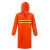 习冠 反光雨衣套装 环卫清洁工雨衣雨裤套装分体 长款雨衣加厚单层橘红