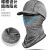 夏季冰丝带帽檐头套电焊防护罩焊工专用面罩面罩防尘防晒防护装备 藏青色/冰丝薄款