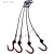 钢丝绳吊装索具多腿吊索一拖四钢丝绳套搬运起吊作业配件行吊工具 两吨四钩2米