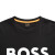 雨果博斯（HUGO BOSS） BOSS男装T恤商务休闲男装上衣棉质短袖简约logo款 黑色（50481923） XXXL（220-240斤）仅供参考