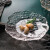 煜乾碟子日式水晶玻璃不规则沙拉盘水果甜点盘寿司碟子家用长方形 9英寸-长方形冰露盘