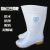 莱尔雨鞋靴白色加厚高筒男女防滑耐油耐酸碱厂工作防水靴 莱尔白色靴 43