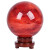 鼎风阁 红色水晶球摆件鸿运当头圆球客厅办公室开业装饰礼品 红色水晶球直径15cm
