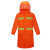 忽风雨衣长款橙色全身连体劳保物业园林环卫保洁救援反光防水服 双条橙色套装(网) XL