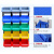 仓储塑料货架收纳箱五金工具展示架多层置物架库房仓库收纳盒 P2单个长宽高250*156*120蓝