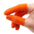 海斯迪克 加厚防滑护指 耐磨乳胶清洁手指套 橘黄色 2.7cm/M码(100只) HKT-289
