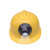 带灯的安全帽矿工帽国标工地带灯照明头盔LED充电防汛头盔带灯光 老款黄色狼杰LJ-1001+排插充电器