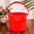 喜蛋小桶调油漆塑料桶摘草莓桶小红桶手提小水桶美术画画洗毛笔桶 红色无盖31L