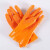 定制适用于橡胶止滑劳保手套加厚浸塑杀鱼胶皮颗粒防水防滑工作耐 佳护橘色止滑手套(5双) XL