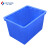 和一可塑 加厚塑料水箱长方形可带盖储水桶水缸大号牛筋水产养殖箱养鱼盆 300升水箱蓝 870*655*630mm