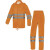 代尔塔 分体式雨衣套装407400 反光条荧光款 PVC涂层 橙色 M 1件