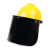 OLOEY防护面罩面具安全帽配件电焊烧焊脸部防粉尘劳保打磨防尘面屏焊帽 黑色面屏