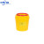 锐器盒废物利器盒一次性圆形方形 黄色针头小型垃圾桶 100个圆形4L利器盒