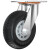 今海 黑色橡胶轮平板手货架轮子橡胶万向脚轮 3寸轻型支架 橡胶静单轮-不带支架