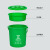 定制手提分类网绿色厨房专用厨余带盖拉圾筒20升适配 10升长方形桶+盖灰色其他