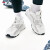 斐乐（FILA）男子运动跑步鞋2023年夏季新款网面透气百搭休闲老爹鞋男 明/南极灰-BA 43
