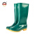上海牌 301 女士高筒雨靴 防水鞋PVC户外雨靴可拆卸棉套 绿色37码