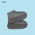 谋福（CNMF）雨鞋套 成人硅胶鞋套 雨天防水加厚防滑耐磨底 灰色 L【41-46】 