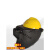 高空作业面罩配安全帽式帽氩弧焊头戴式面屏焊工专用可电焊 拉簧面罩PE安全帽(黄色)2个镜片