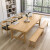 鼎尊御品创新实木书桌客厅简约长条桌子椅子原木会议桌长桌工作台 长桌 180*80*75木板4.5CM