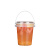 乐霍 水桶杯网红手提奶茶杯1000ml大容量水果茶杯一次性冷饮霸王杯带盖 PE透明单杯袋100个大口径用
